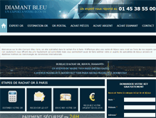 Tablet Screenshot of diamantbleuparis.com